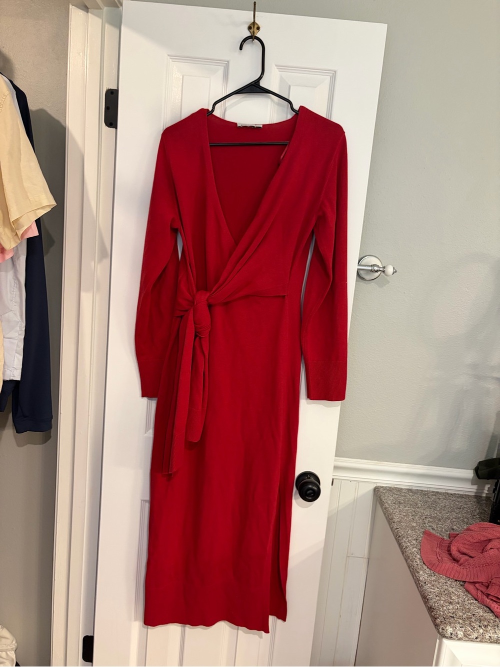Jonathan Simkhai Skyla Cashmere Blend Wrap Dress Small